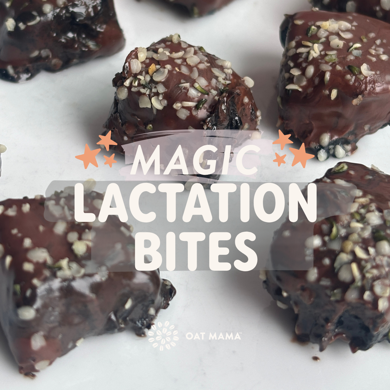 Chocolate-Dipped Black Sesame Lactation Bar Bites