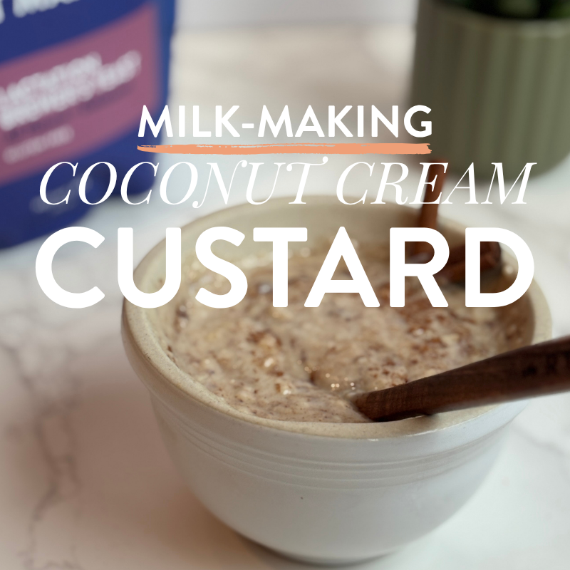 Milk-Making Coconut Cream Custard with Oat Mama’s Brewer’s Yeast