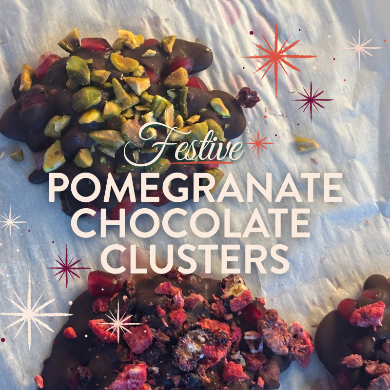 Pomegranate Chocolate Clusters (So Easy, So Festive)
