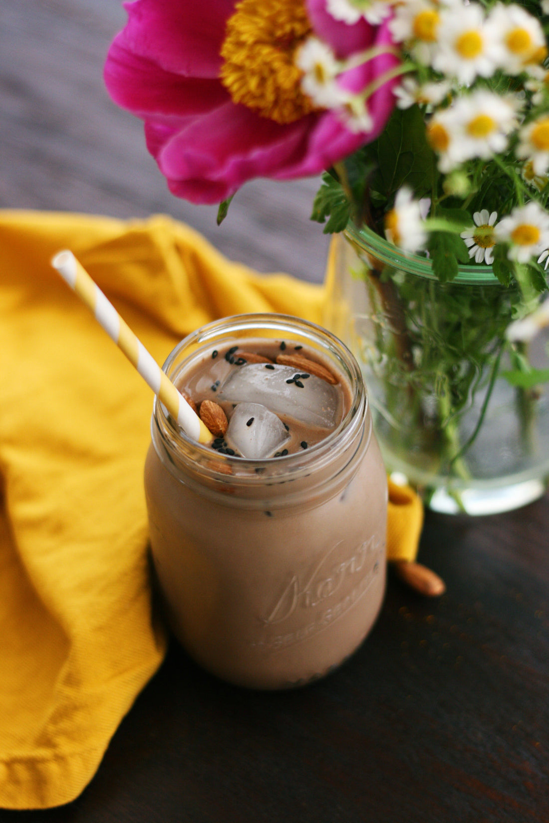 Lactation Recipes: Iced Chocolate Sesame Almond Milk