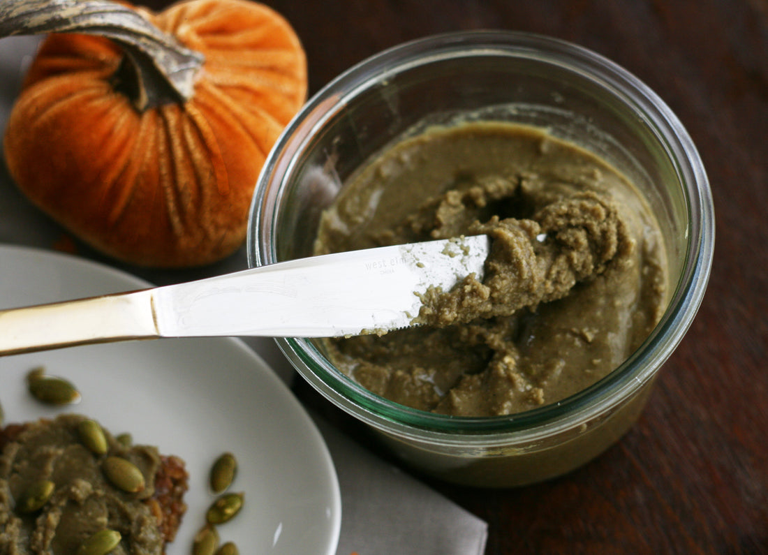 Lactation Recipes: Roasted Pumpkin Seed Butter with Fenugreek
