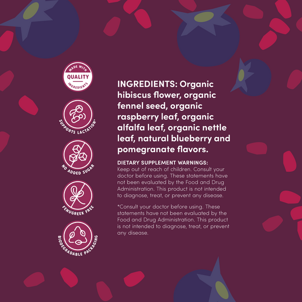 Blueberry Pomegranate Lactation Tea